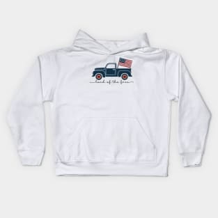 Land of the Free Truck Kids Hoodie